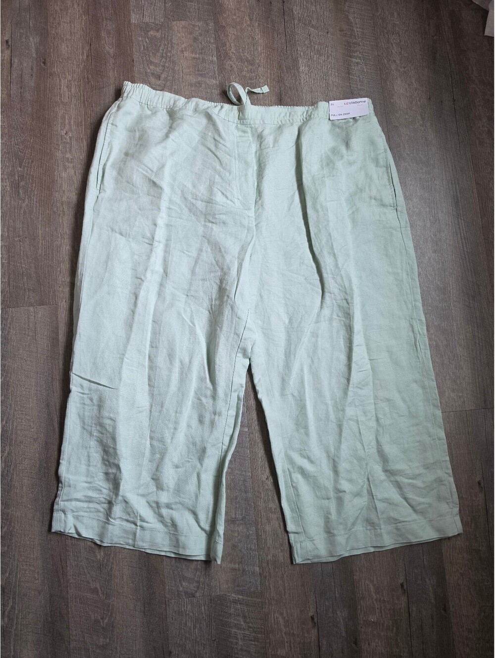 Liz Claiborne Sea Green Pull-On Crop Pants 2X